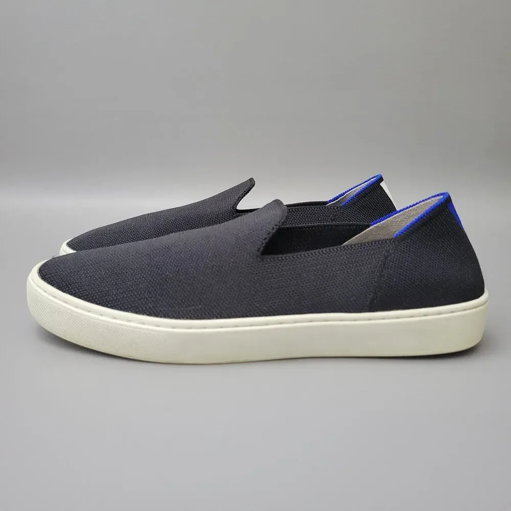 Rothys Slip On Sneaker Womens Size 9 Black Casual Knit Classic Loafer Shoes